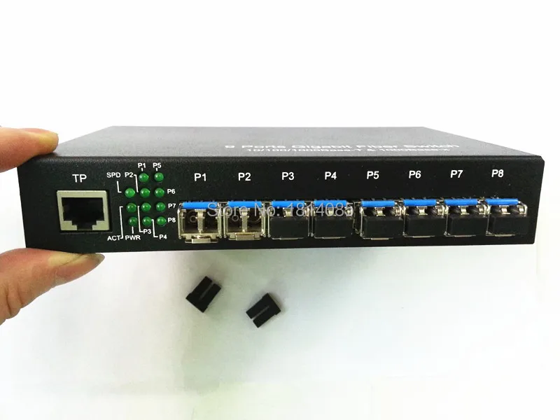 8*GIGA SFP+1*10/100/1000M TX ethernet fiber Ethernet with 8*1310nm 1000M SFP optical transceiver