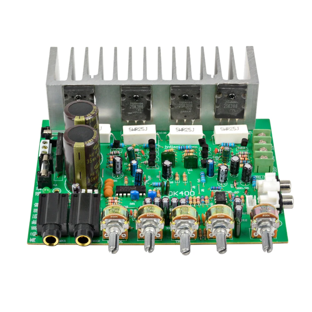 AIYIMA Audio Amplifier Board HIFI Digital Reverb Power Amplifier Audio Preamp Rear Amplification With Tone Control 250W+250W