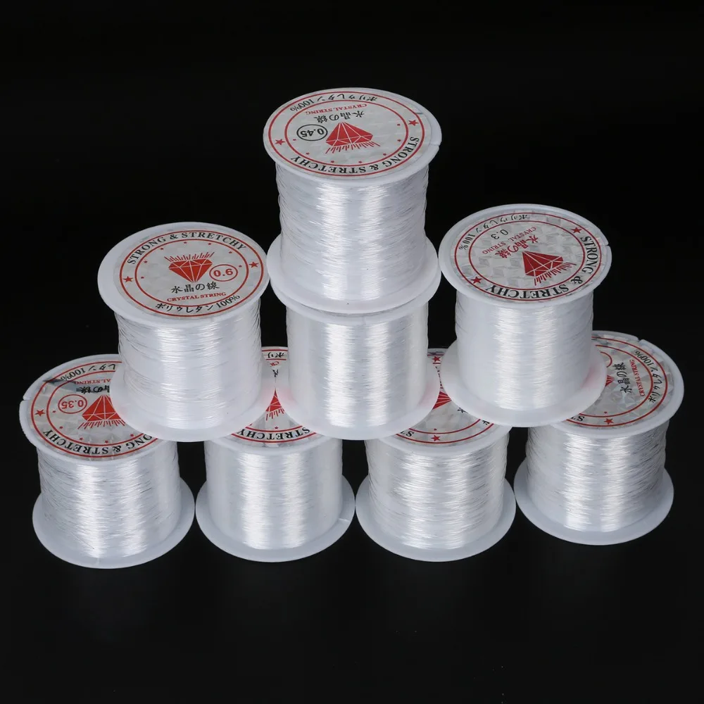 Size 0.2mm/0.25mm/0.3mm/0.35mm/0.4mm/0.45mm/0.5mm/0.6mm Non-Stretch Fish Line Wire Nylon String Beading Cord Thread For Jewelry