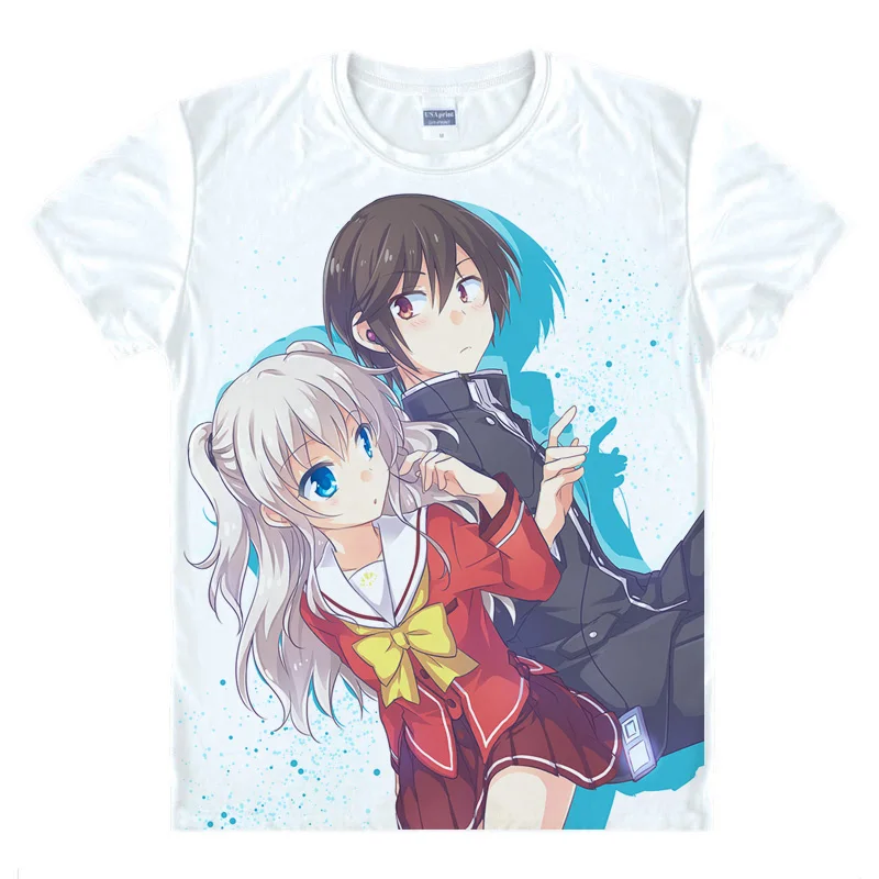 KEY Charlotte T-shirts kawaii Japanese Anime t shirt Manga Shirt Cute Cartoon Cosplay Tshirt Otosaka Yuu Tomori Nao 9244 1168 25