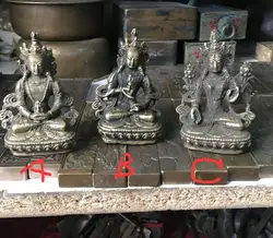 7cm White Tara Vajrasatt Manjushri, Guanyin, Green Tara, Longevity Buddha bronze statue
