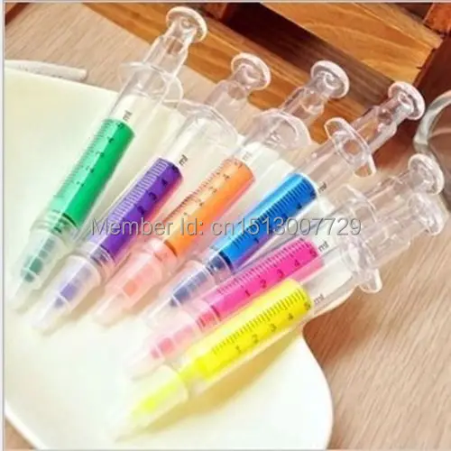 

Lot 6 pcs/set Freen Shipping Needle Tube Highlighter Fluorescent Liquid Chalk Marker Pen Photo Album Stationery School Supplies