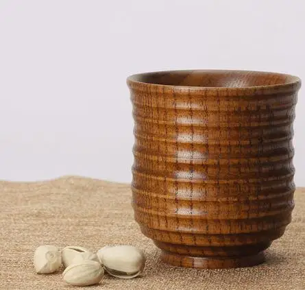 50pcs/lot Chinese Style Handmade Natural Wooden Tea Cups Creative Wooden Cups Drinkware Kitchen Gadgets Accessories lin3995