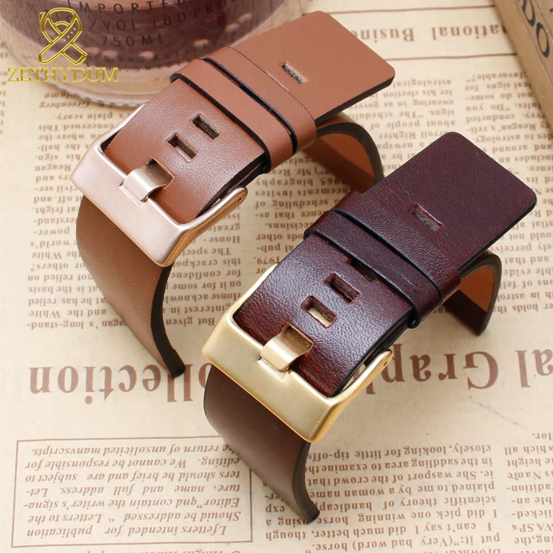 leather watchband 22 24 26 28 30mm leather bracelet watch strap wristwatches band for Diesel DZ4343 DZ7293 DZ7333 watch band