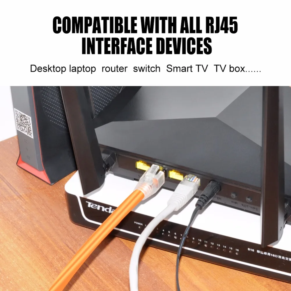 CNCOB rj45 8p8c 40Gbps Ethernet cable cat8 home router high-speed network jumper Internet connection cable