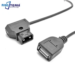 Anton Bauer Battery DTap PTap Male Connector to 5V Female USB Power Charging Cable for Apple iPhone Android Mobile Phone MP3 MP4