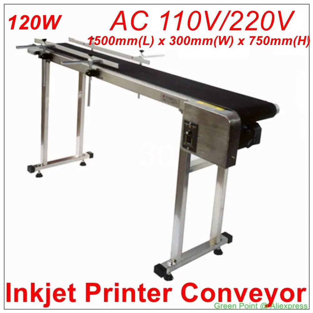 

Stainless Steel 120w Inkjet Printer Conveyor Belt Band Carrier With 0-30m/Min Adjustable 250mm Customized Bandwidth AC 110V/220V