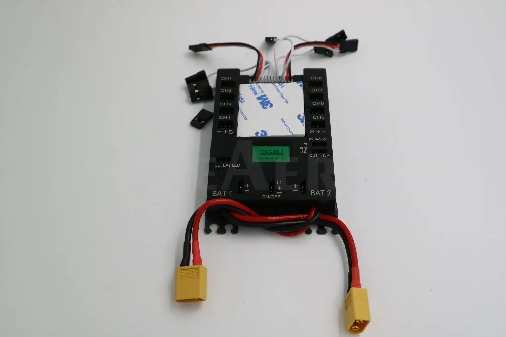 Mini Servo Section board Power Box for gas plane with 20A UBEC