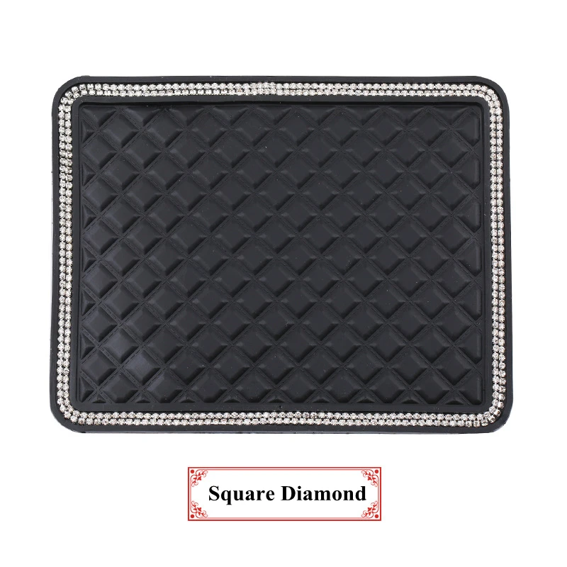 18*14cm Anti Slip Mat Crystal Rhinestone Automobile Silicone Non-Slip Mat Pad Car Sticky for GPS Phone Car Interior Accessories