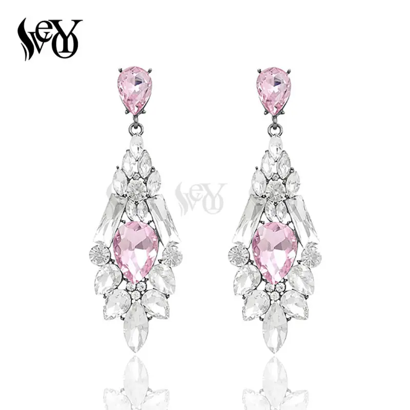 VEYO Crystal Drop Earrings For Woman Luxury Earring Elegant High Quality Brincos Pendientes