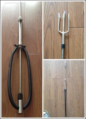 stainless steel harpoon fishing  fork/ fish finder shot with three forks underwater fishing and diving