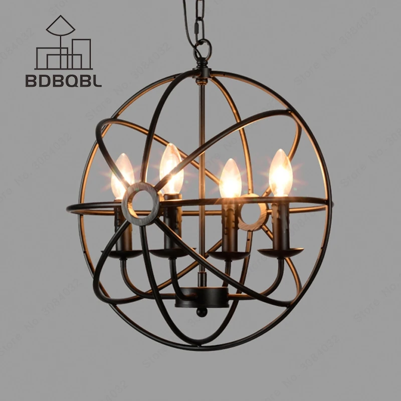 

BDBQBL 4/6/8 Heads Candlestick Pendant Light Vintage Iron Chain Parlor Pendant Lamp Matel Bedrooms Restaurant Hanglamp