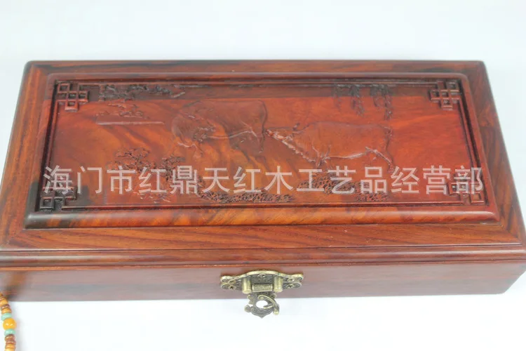 Wood crafts Rosewood Baruah vintage necklace jewelry box jewelry box jewelry box clamshell tenon