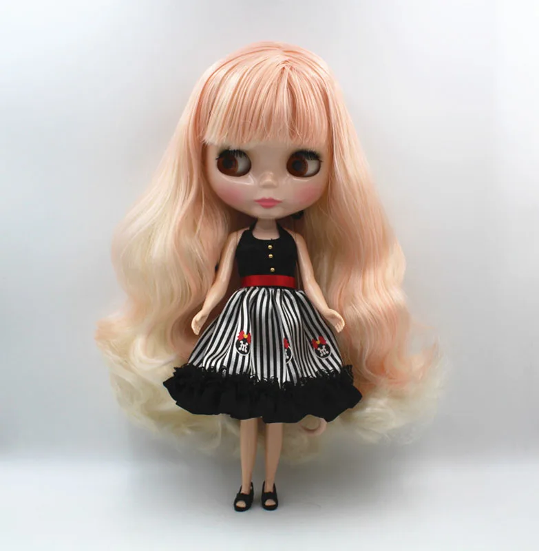 

Free Shipping big discount RBL-463 DIY Nude Blyth doll birthday gift for girl 4colour big eye doll with beautiful Hair cute toy