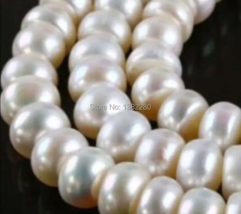 

Beautiful 8x10mm White Seawater Pearl Loose Beads 15 " DIY Necklace bracelet Jewelry Production JT5038