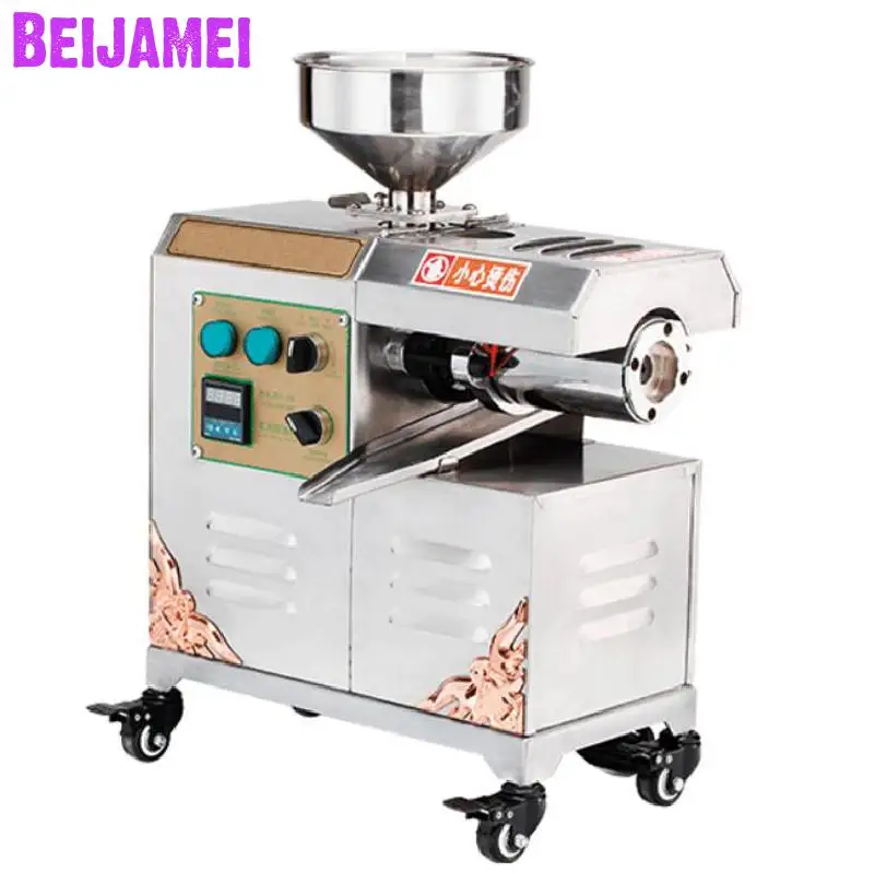 

BEIJAMEI Commercial Peanut Oil Press Machine Pine Nut Olive Kernel Seeds Squeezer Oil Extractor Expeller