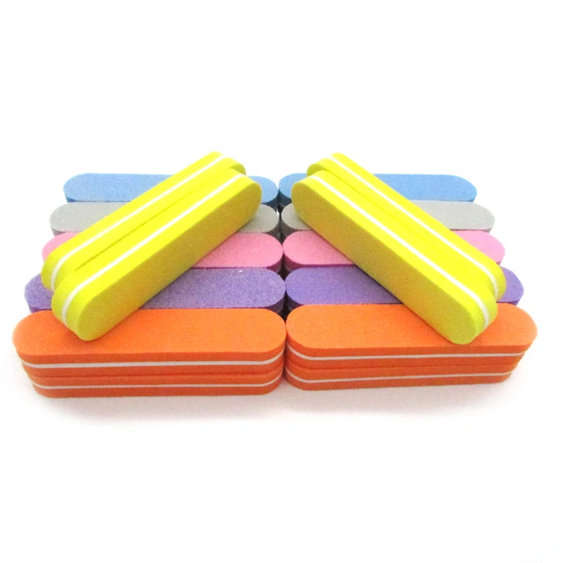 

20Pcs/lot Mix Color Disposable Nail File Sponge Sanding Block Nails Files Buffer Nail Polish Tools 180/240 Punte Fresa Cuticole