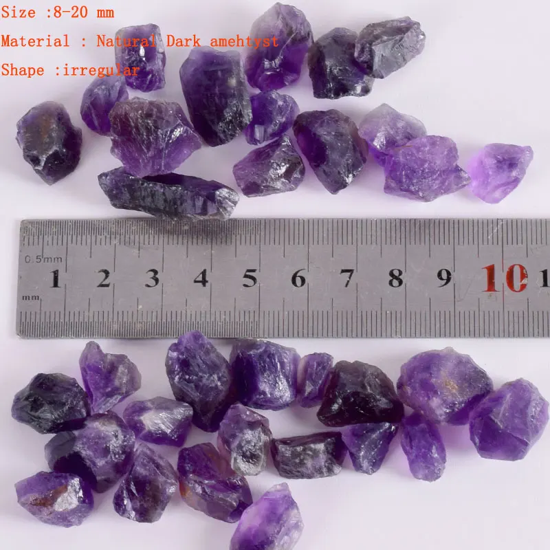 50g Bulk Raw Stone Dark Amethyst Irregular Natural Rock And Purple Mineral For Chakra Healing Specimen Collection Garden Decor