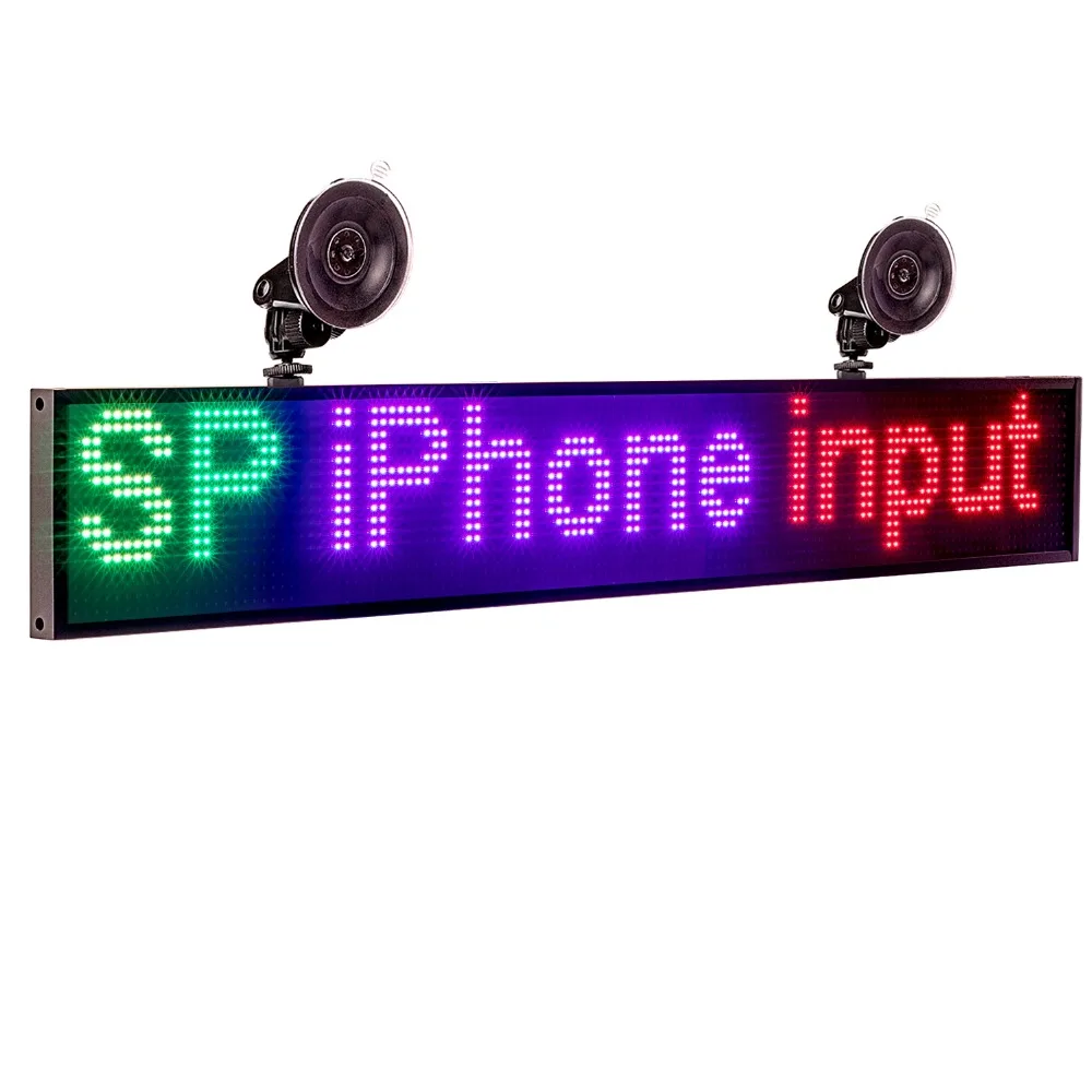 P5 66cm 12V Car LED Programmable Sign Display Board Screen Scrolling Message SMD RGB Full Color WiFi/USB LED Advertising Screen