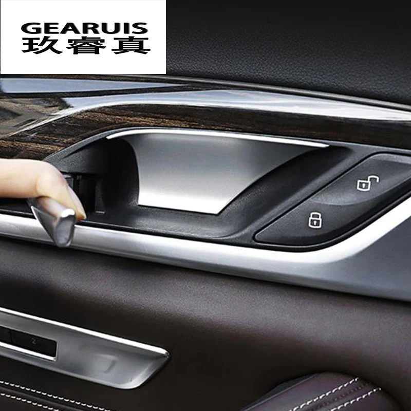 

Car styling Interior Door Handle Covers Trim Door Bowl Stickers decoration for BMW G30 G38 5 series 2018 2019 auto accessories