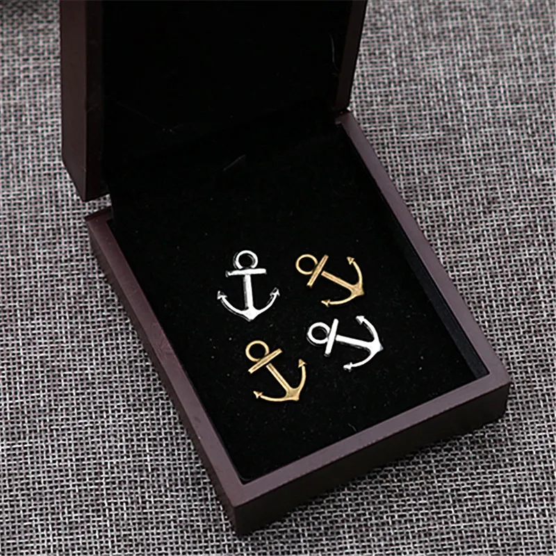 20pcs Cute Alloy Anchors Pendants Ocean Style Metal Accessories DIY Charms For Jewelry Craft Making 15*19mm A424