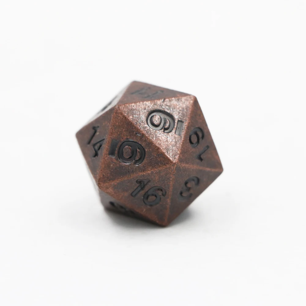 1pcs D20 Polyhedron RPG Dice 20-sides Accessories Metal Dice DND Different Color Digital Game Dice