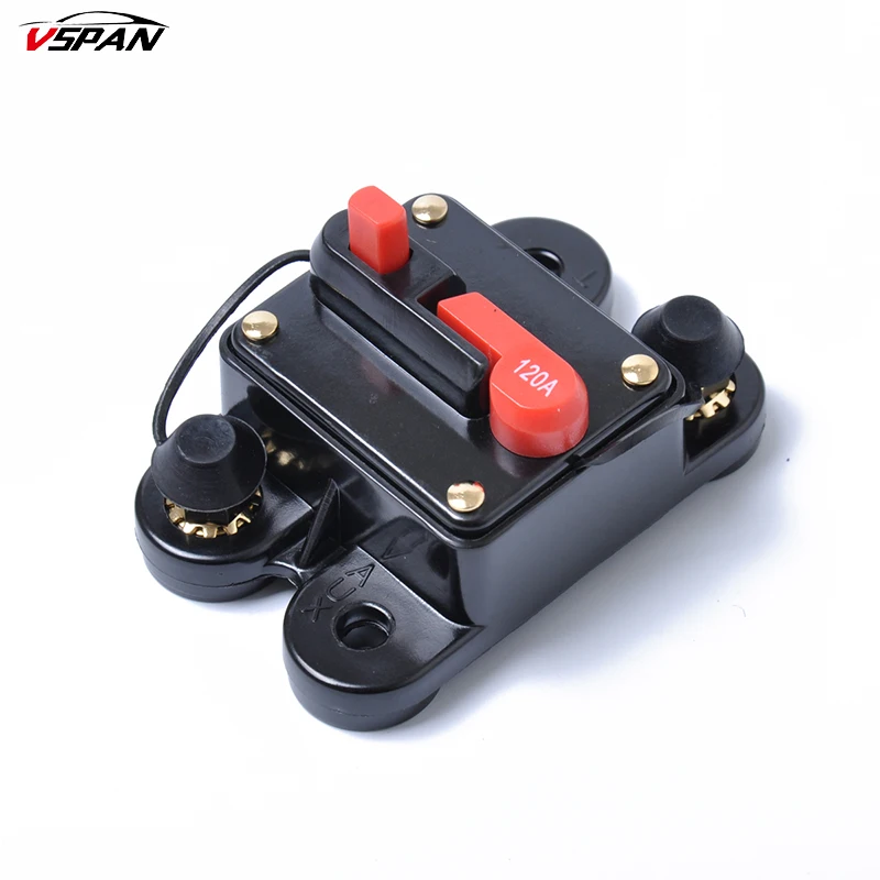 Circuit Breaker DC 12V Car Marine Resetable Auto Stereo Audio System Inline Circuit Breaker Fuse 70A/ 120A/ 160A/ 180A/ 200A AMP