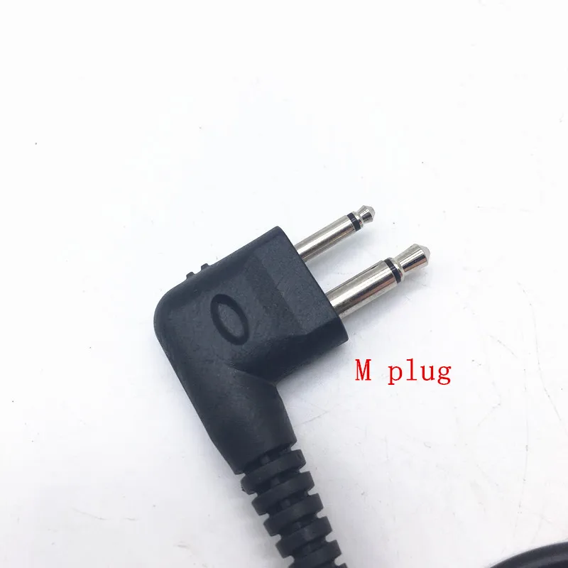 10X D shape M plug 2pins headphone for motorola cp040 cp140 ep450 dep450 cp150 gp3188 gp88s gp2000 etc walkie talkie