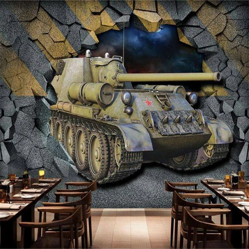 

Пользовательские танки хобби фото обои papel de parede 3D художественные обои ресторан диван фон 3d настенные обои украшение дома