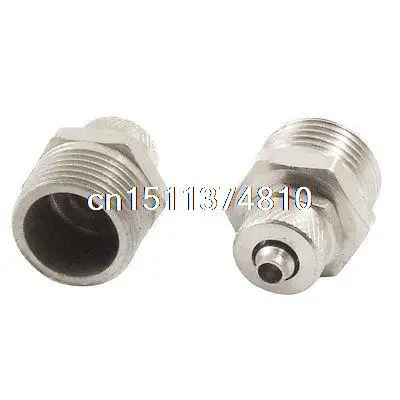2 x 3/8" Male Thread 6mm Pipe Air Pneumatic Quick Coupler Connectors