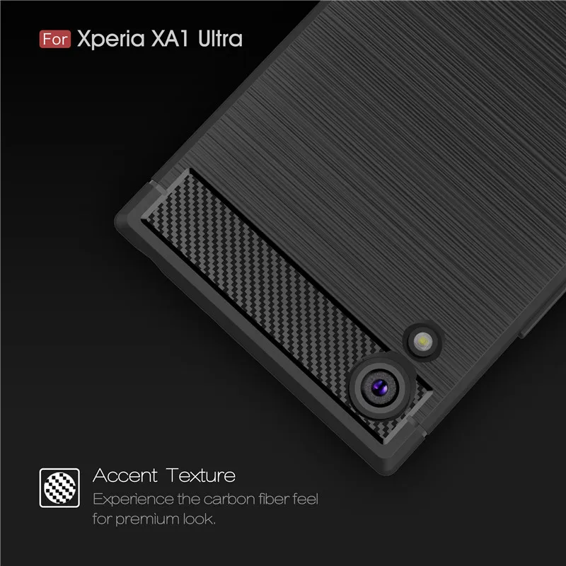 For Sony Xperia XA1 Ultra Case Carbon Fiber Silicone TPU Soft Back Cover Case for Sony Xperia XA1 Ultra G3212 G3221 G3223 G3226