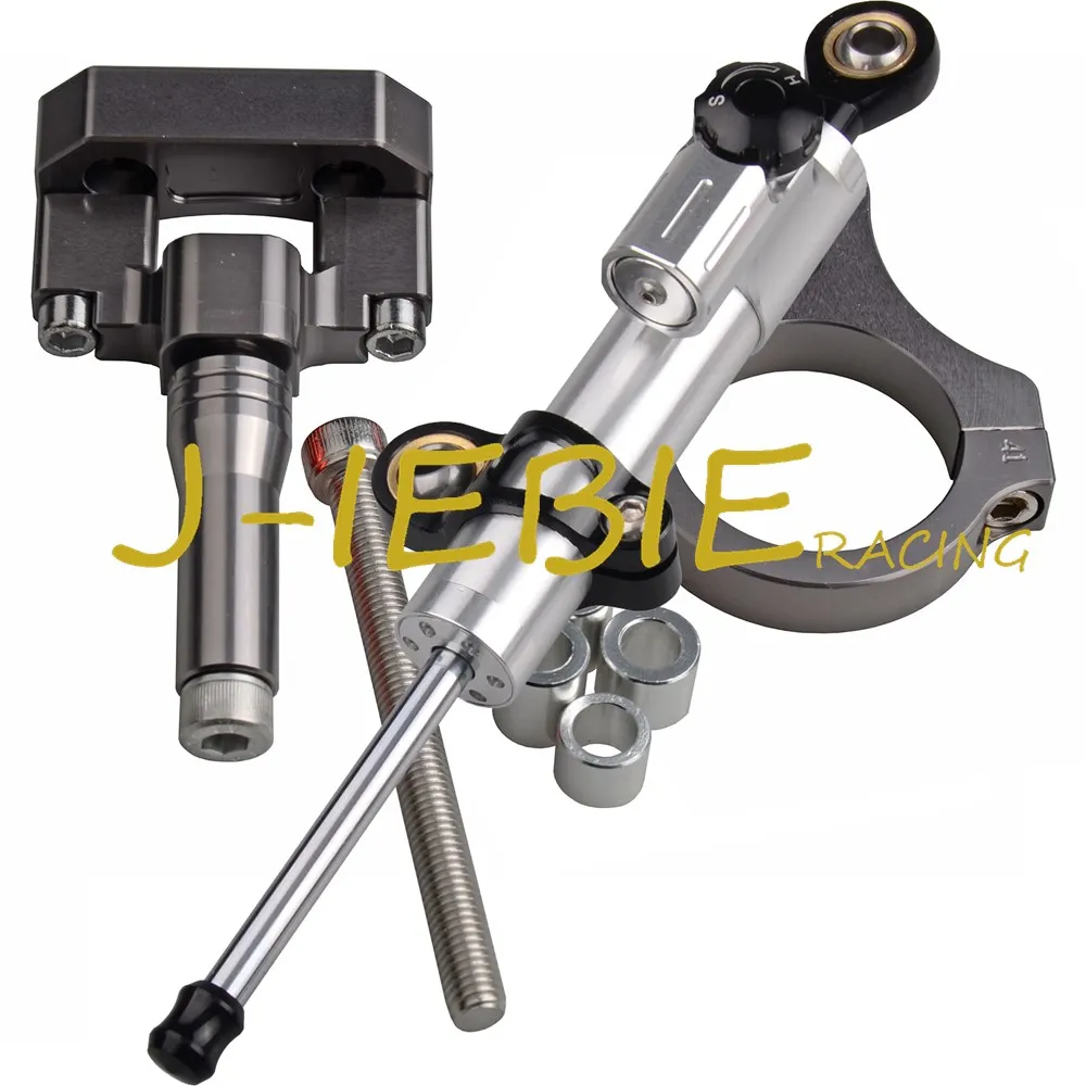 

CNC Steering Damper Stabilizer and Titanium Bracket Mounting For Yamaha YZF R3 2013-2015 2014