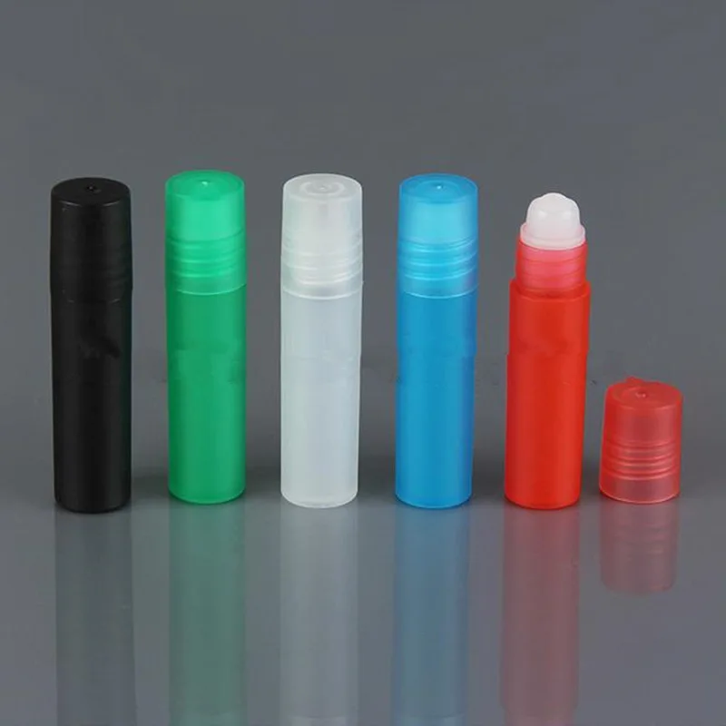 5ml Essential Oil Roller Bottles with plastic Roller Balls Aromatherapy Perfumes Lip Balms Roll On Bottles F20171143