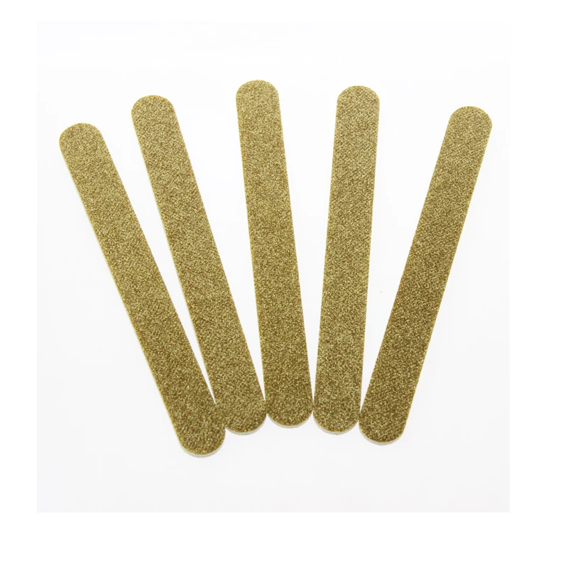 10Pcs/Set Gold Color Double Side Finger Toe Wen Women Kid Child Nail Buffer Block Nail File Emery Board