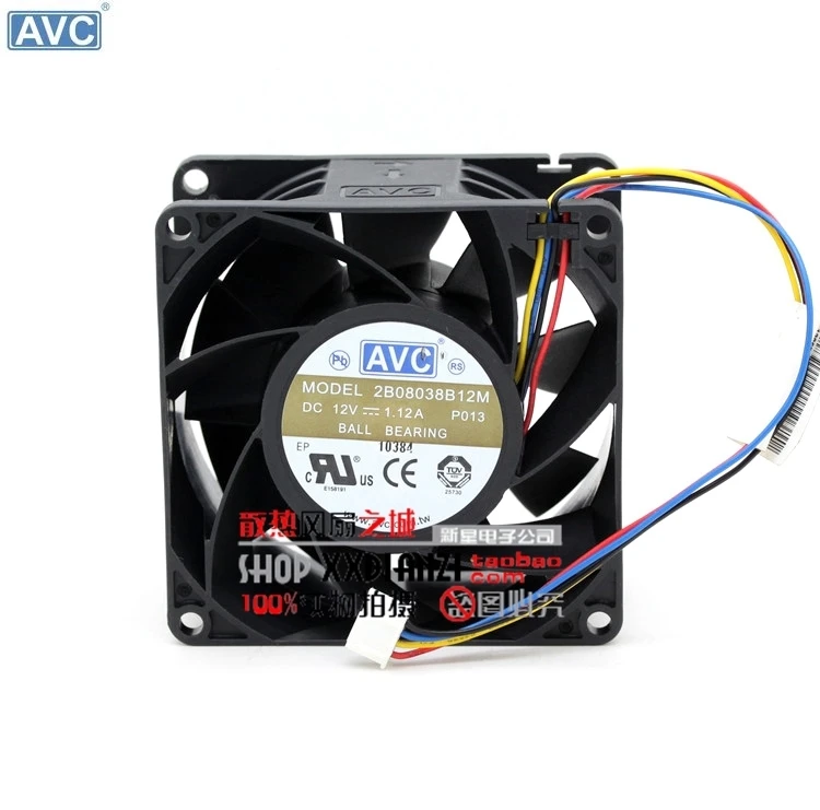 

Wholesale Original 8CM For AVC 2B08038B12M 8038 1.12A 12V PWM fan speed control violent pressure