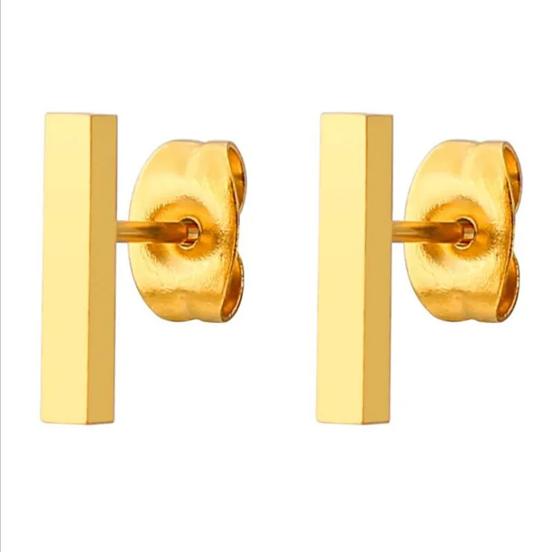 PE75 Titanium Brief Stud Earrings 316l Stainless Steel Earring IP Plating No Fade Allergy Free Good Quality Jewelry