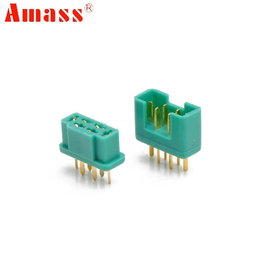 Amass MPX Male Female 6-pin Plug Connector Gold Plating For RC Model Part Airplane Plane Drone Toys DIY Parts