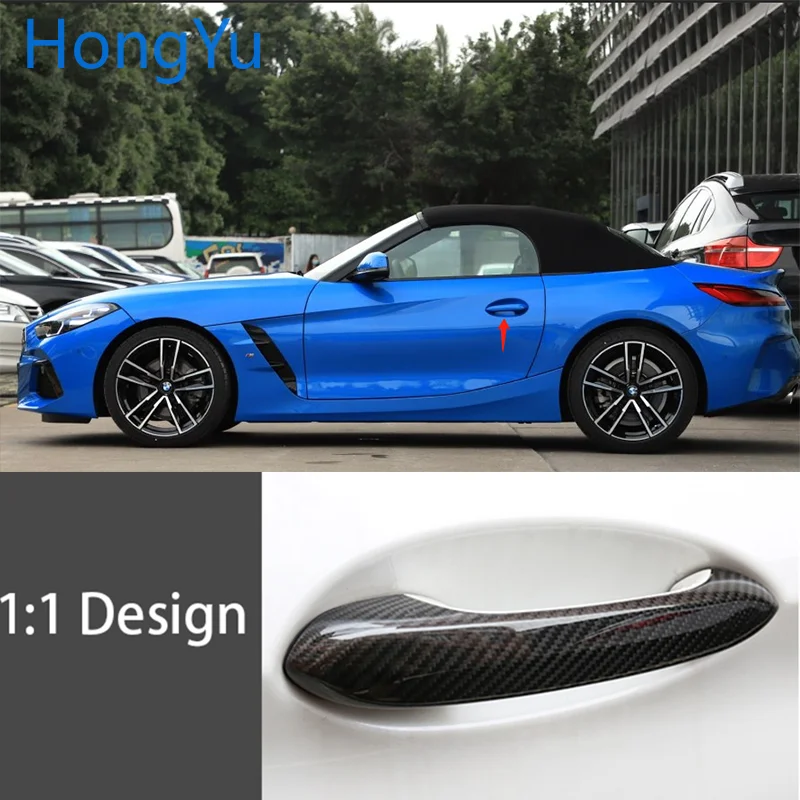 

for BMW Z4 G29 M40i sDrive 25i M 2019 2020 Auto Exterior Carbon Fiber Made Door Handle Cover Sticker Decorations Overlay Trim