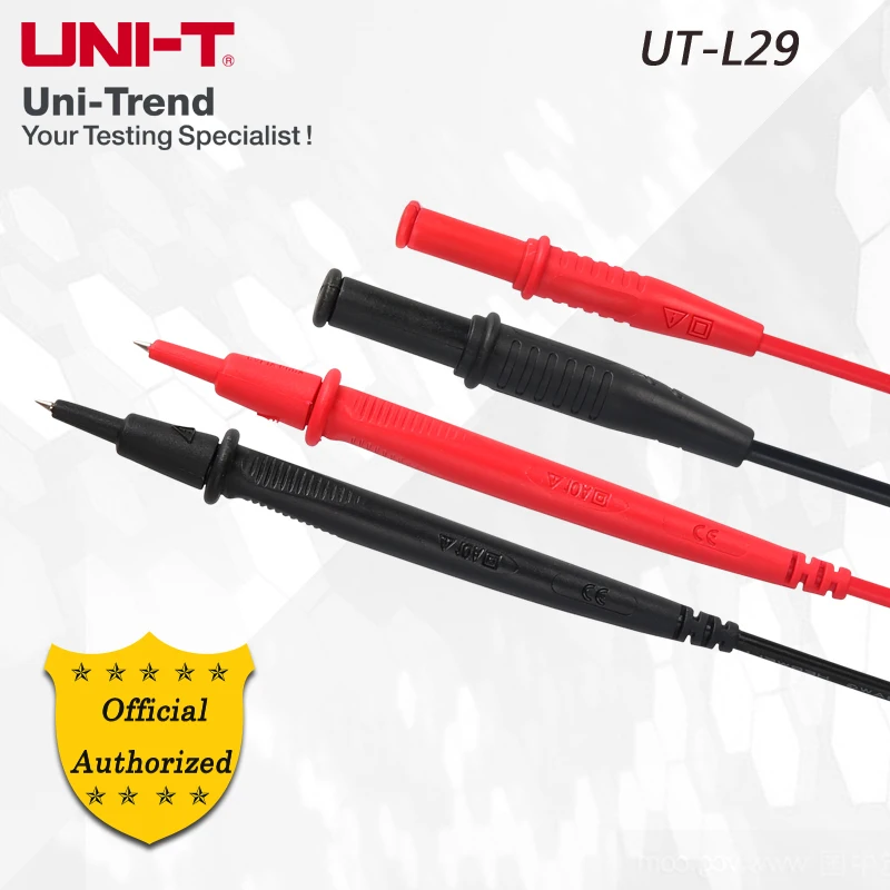 

UNI-T UT-L29 universal 10A in-line multimeter pen; double insulated wire, detachable nib sheath