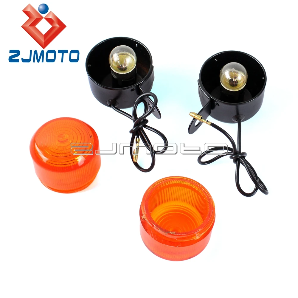Motorcycle Amber Bulb Turn Signal Light Blinkers Flashers For Honda Dax Z50 ST50 ST70 CT70 ST CT 50 70 Turn Indicators Lamp