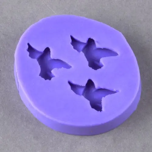 Silicone 3D Cake Chocolate DIY Soap Pigeon Molds Plunger Cutter