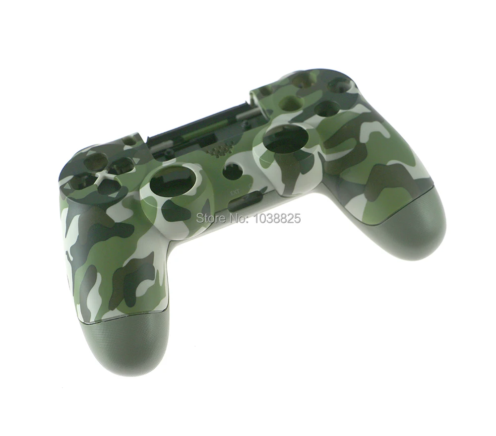 Capa rígida com botão de camuflagem verde militar, capa de proteção para parte traseira e dianteira para ps4 pro e controle