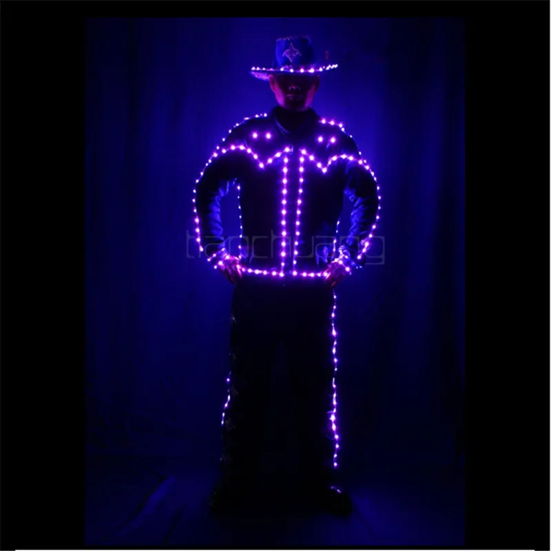 

TC-141 Performance stage RGB clothes ballroom luminous light programmable suit led costumes LED colorful light robot mens wears