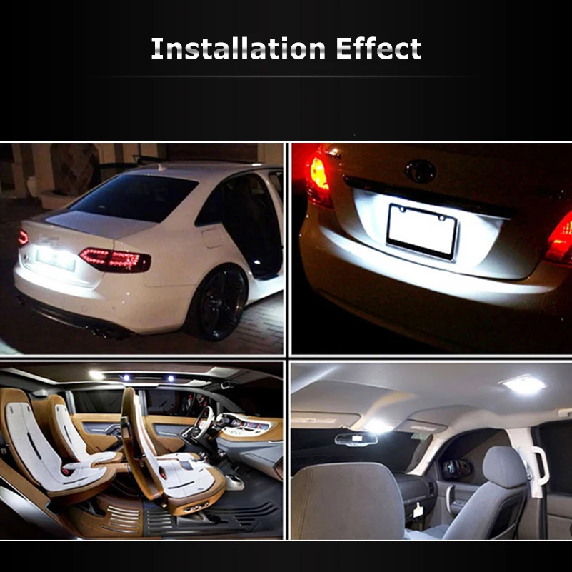 10x W5W T10 LED Canbus Bulb for Lada Vesta Granta Kalina Niva Renault Duster Megane Car Interior Light Dome Trunk Parking Lights