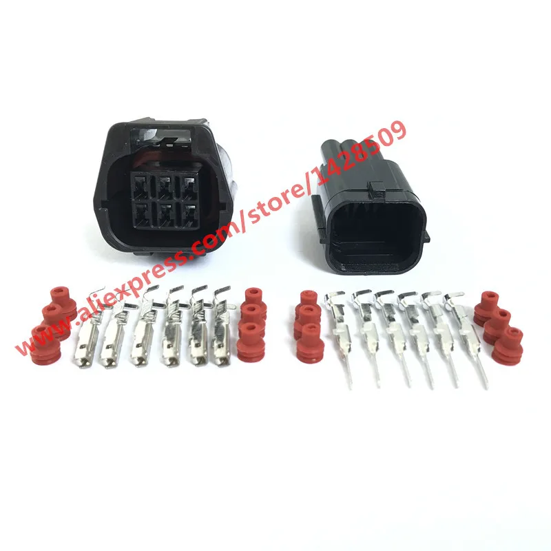 1 Set 6 Pin Female Male Electrical Accelerator Pedal Sensor Connector 7283-9332-30 7182-9331-30 Waterproof Automotive Plug