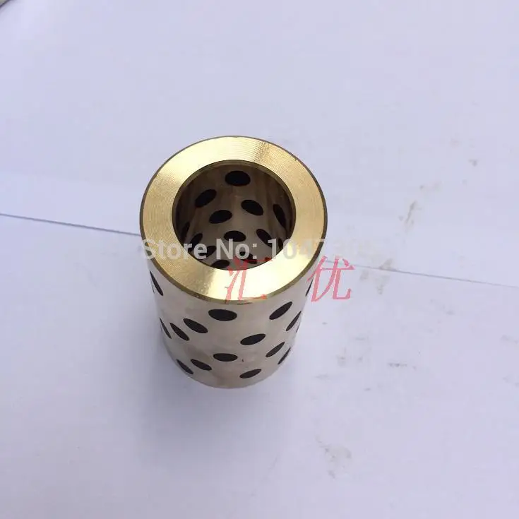 

JDB 16*28*37 oilless impregnated graphite brass bushing straight copper type, solid self lubricant Embedded bronze Bearing bush