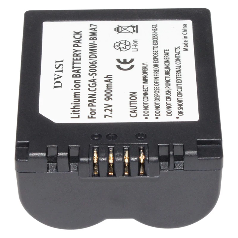 900mAh CGA-S006 CGR CGA S006E S006 S006A DMW-BMA7 DMW BMA7 Battery for Panasonic DMC FZ7 FZ8 FZ18 FZ28 FZ30 FZ35 FZ38 FZ50 SLR