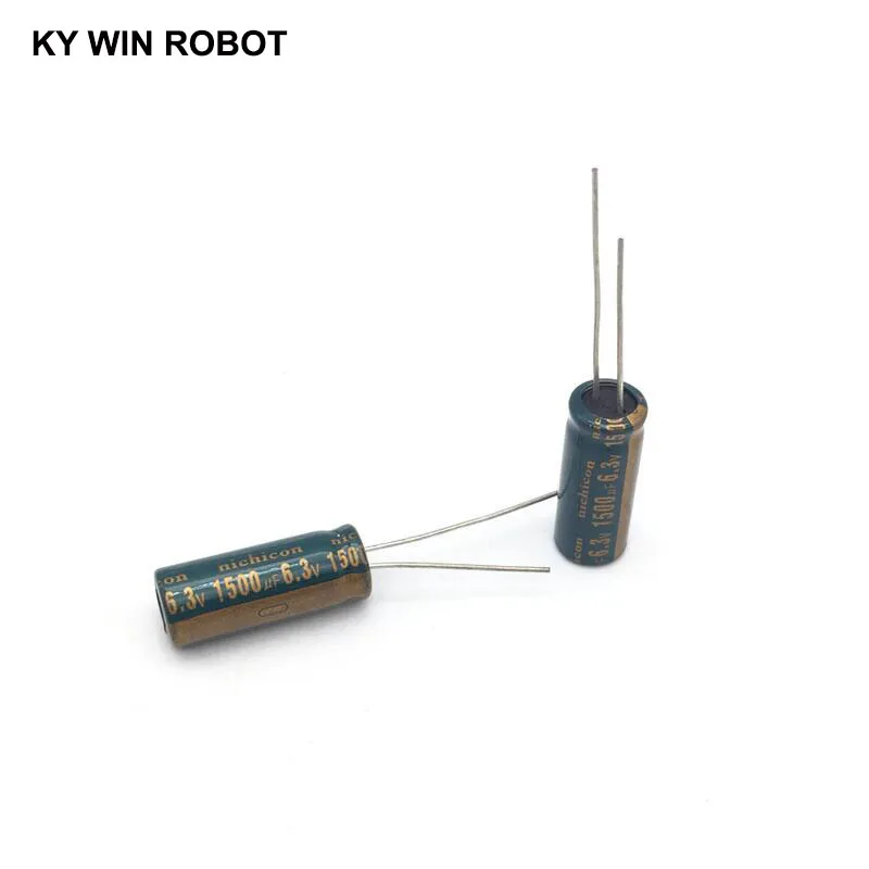 10 sztuk aluminium kondensator elektrolityczny 1500 uF 6.3 V 8*20mm frekuensi tinggi promieniowe elektrolityczne kapas...