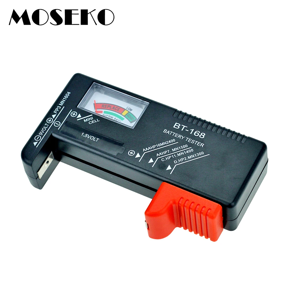 

MOSEKO Universal Button Cell Battery Tester Colour Coded Meter Indicate Volt Tester Checker for AA/AAA/C/D/9V/1.5V batteries