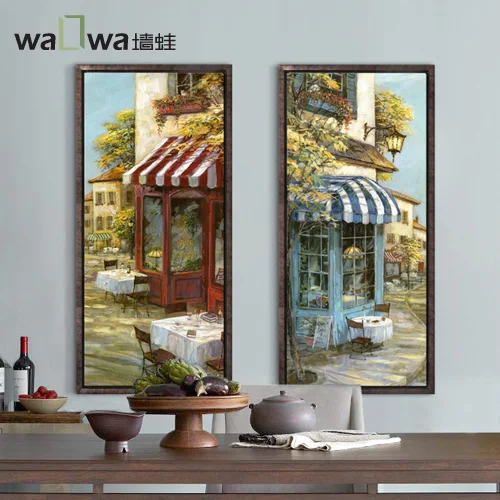 Frog Cafe scene large poster wall mural painting frame painting decorative painting the living room restaurant